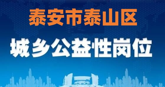 泰山区2023年度城镇公益性岗位零工市场服务专员招聘公告